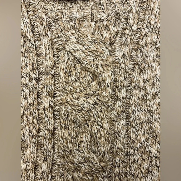 INC Retro Glamour Cowl Neck Knit Sweater Brown/Tan Stretchy Bodycon Size L - Picture 3 of 6